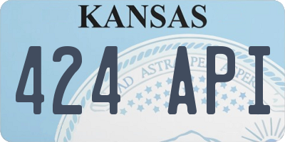 KS license plate 424API