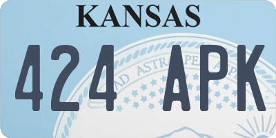 KS license plate 424APK
