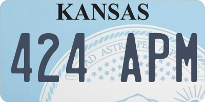 KS license plate 424APM