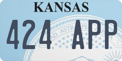 KS license plate 424APP