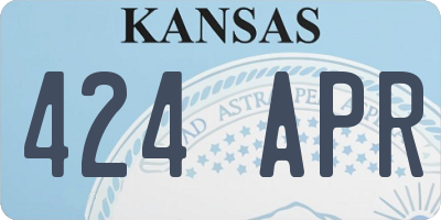 KS license plate 424APR