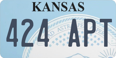 KS license plate 424APT