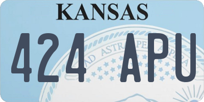 KS license plate 424APU