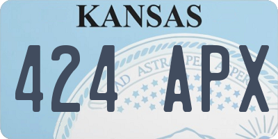 KS license plate 424APX