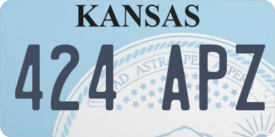 KS license plate 424APZ