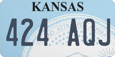 KS license plate 424AQJ