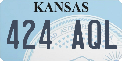 KS license plate 424AQL
