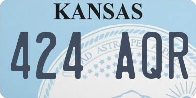 KS license plate 424AQR