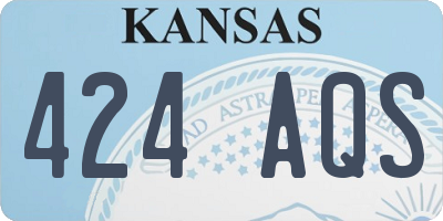 KS license plate 424AQS