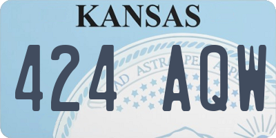 KS license plate 424AQW