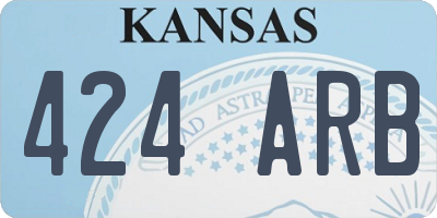 KS license plate 424ARB