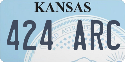 KS license plate 424ARC