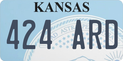 KS license plate 424ARD