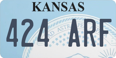 KS license plate 424ARF