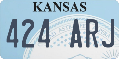 KS license plate 424ARJ