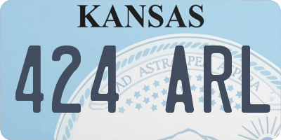 KS license plate 424ARL