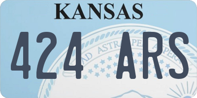 KS license plate 424ARS