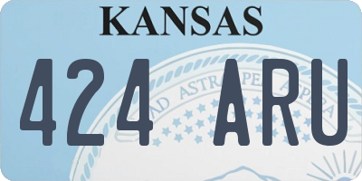 KS license plate 424ARU