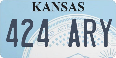 KS license plate 424ARY