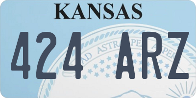 KS license plate 424ARZ