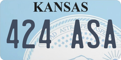 KS license plate 424ASA