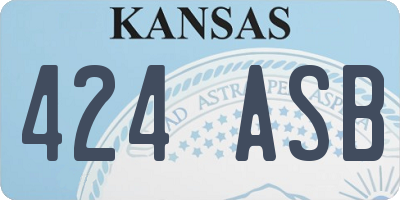 KS license plate 424ASB