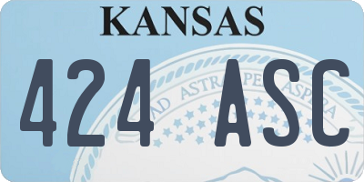 KS license plate 424ASC