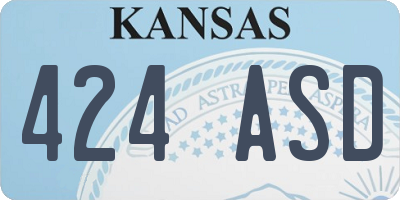 KS license plate 424ASD
