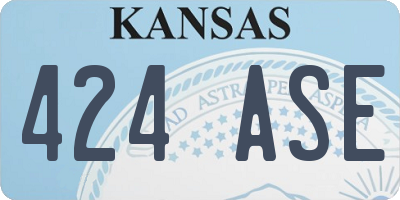 KS license plate 424ASE