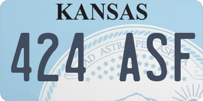 KS license plate 424ASF
