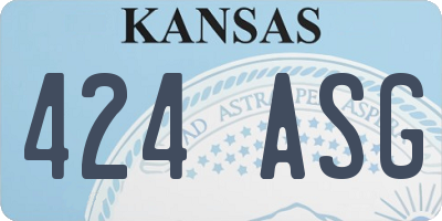 KS license plate 424ASG