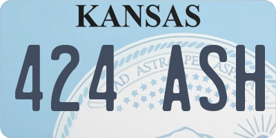 KS license plate 424ASH