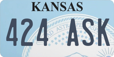 KS license plate 424ASK