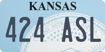 KS license plate 424ASL