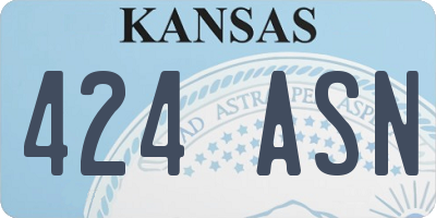 KS license plate 424ASN