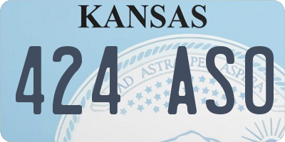 KS license plate 424ASO