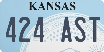 KS license plate 424AST