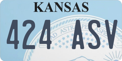 KS license plate 424ASV