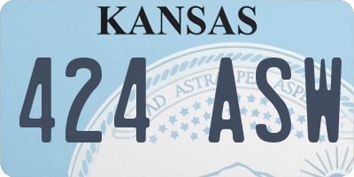 KS license plate 424ASW