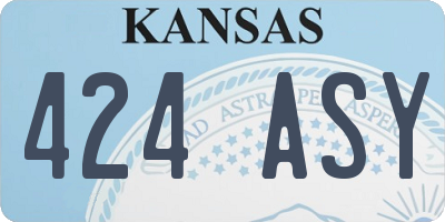 KS license plate 424ASY