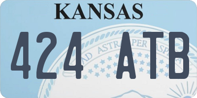 KS license plate 424ATB