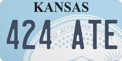 KS license plate 424ATE