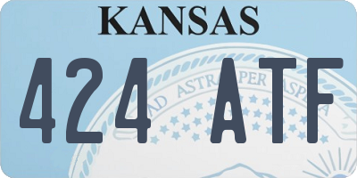 KS license plate 424ATF