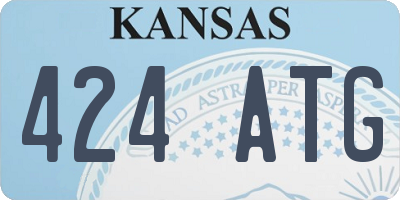 KS license plate 424ATG