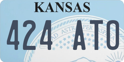 KS license plate 424ATO
