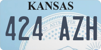 KS license plate 424AZH