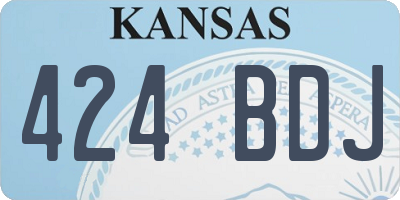 KS license plate 424BDJ