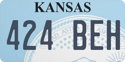 KS license plate 424BEH
