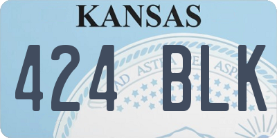 KS license plate 424BLK
