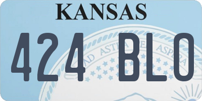 KS license plate 424BLO